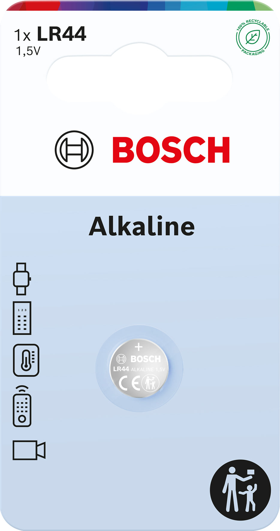 LR44B1/00 Alkalická knoflíková baterie LR44 Bosch
