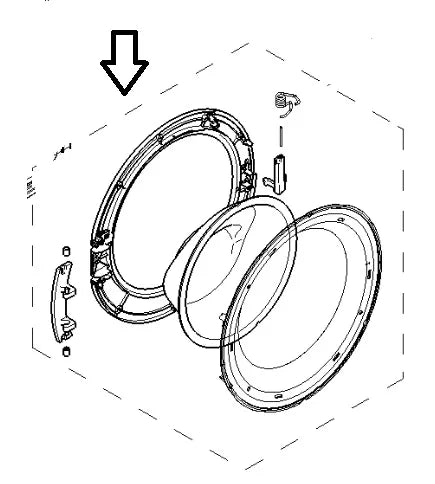 00741351 Dveře do pračky