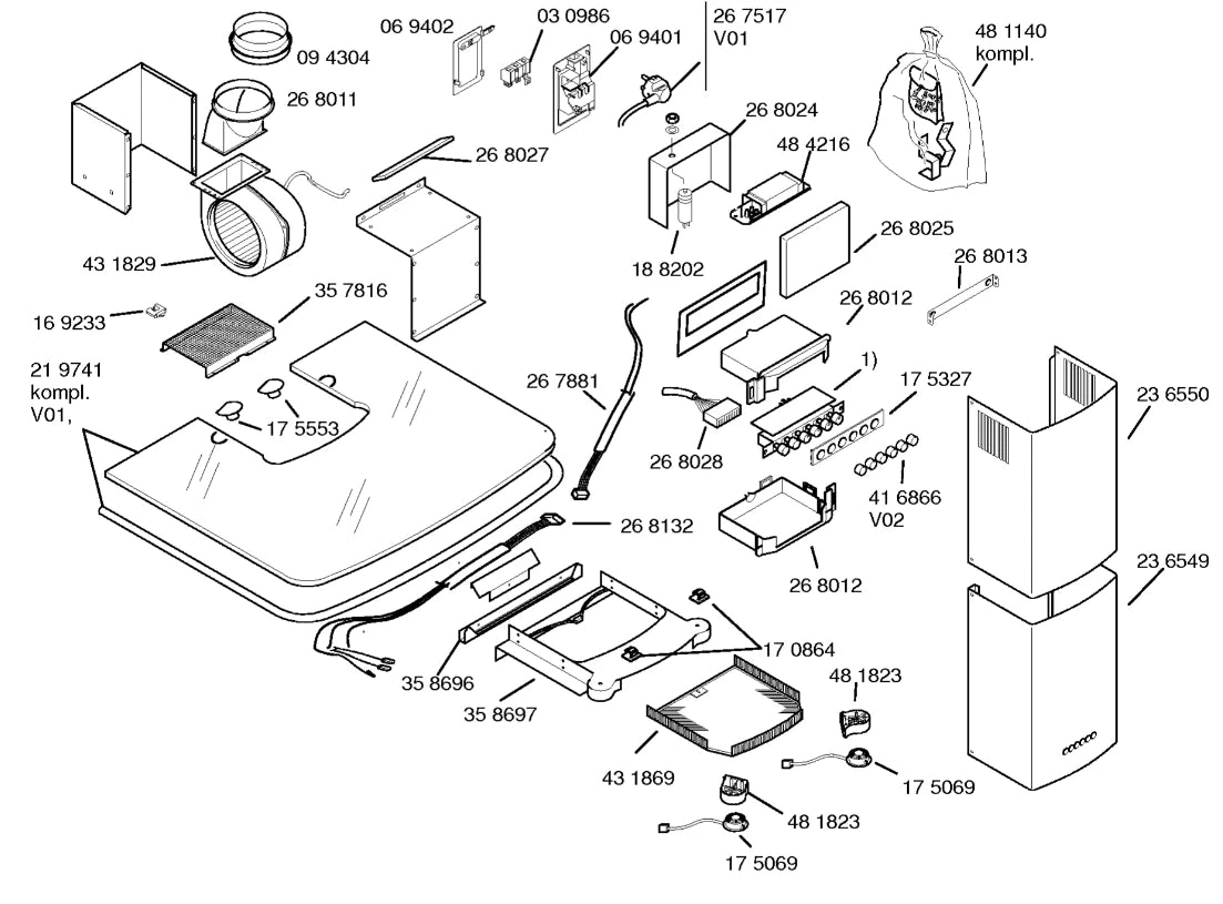 00431869 Tukový filtr do odsavače par