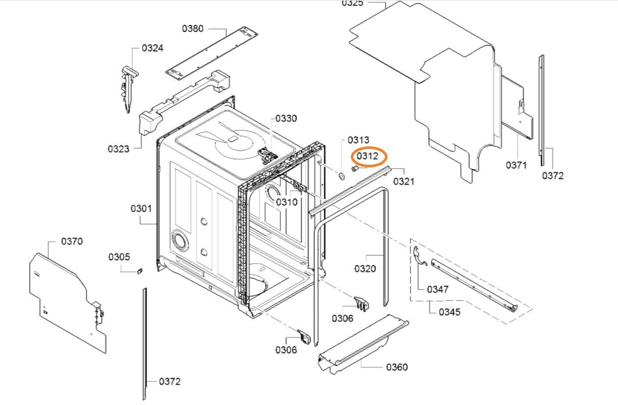 10015604 Držák do myčky nádobí