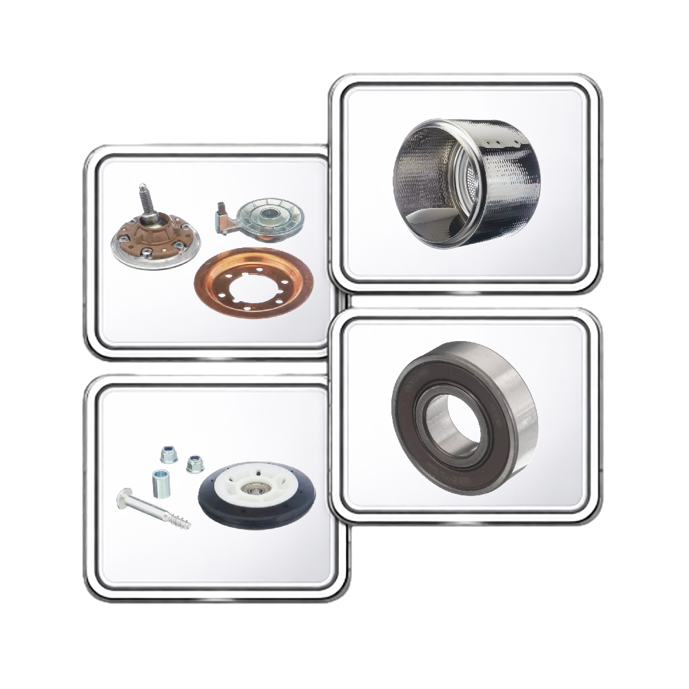 Bubny + ložiska + vodící kola sušiček prádla