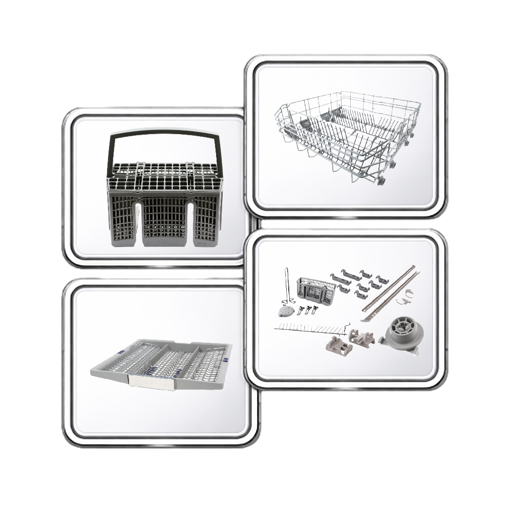 Koše myček nádobí a jejich části