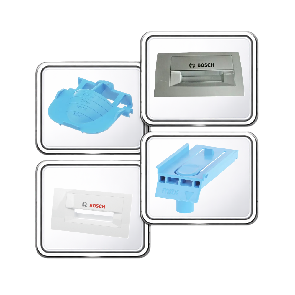 Násypky praček a jejich části