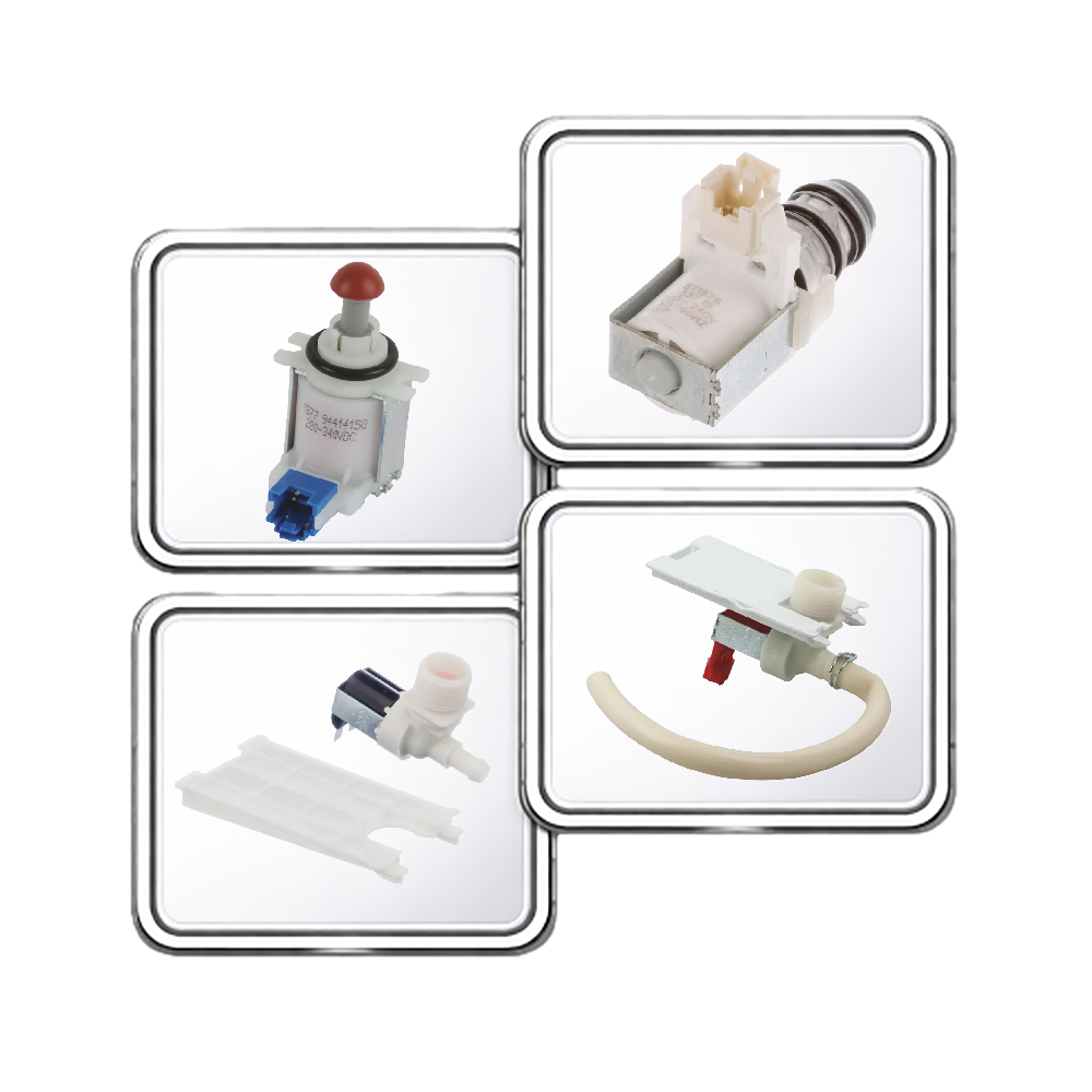 Solenoidy, ventily a divertory do myček nádobí