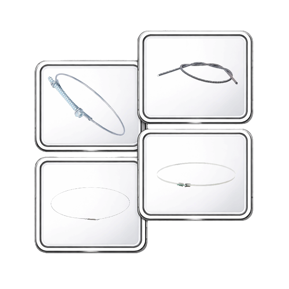 Vnější a vnitřní spony pro uchycení manžet