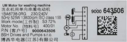 00145392 Motor Bosch | Siemens