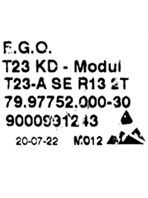 00754346 Řídící modul