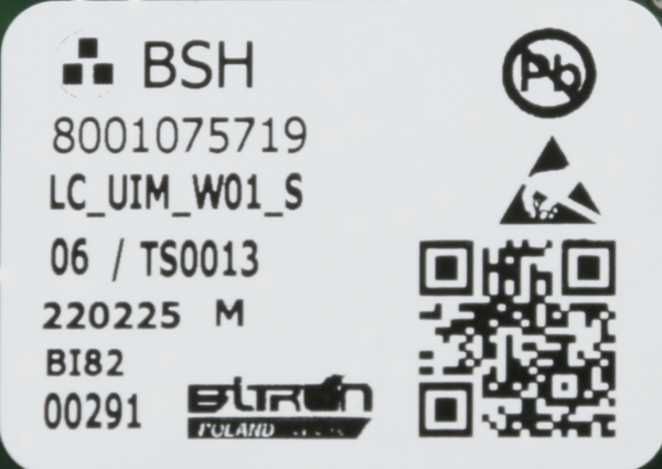 10021320 Ovládací modul naprogramovaný Bosch | Siemens