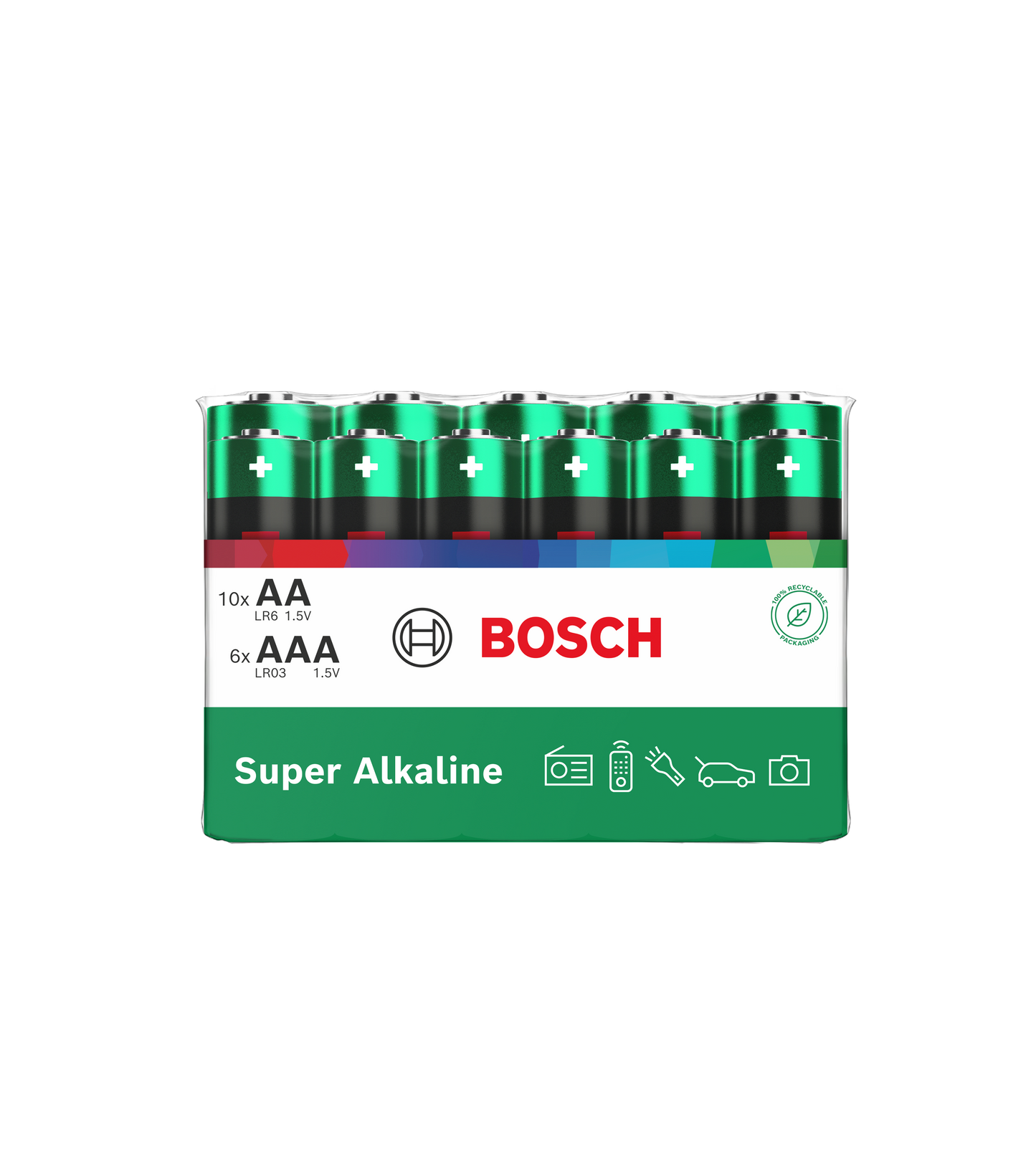 LR610LR036SAF/00 Sada tužkových AA a mikrotužkových AAA baterií Bosch – sada 16 ks
