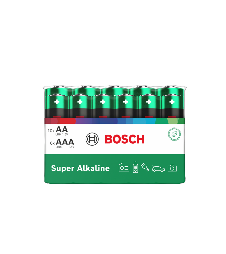 LR610LR036SAF/00 Sada tužkových AA a mikrotužkových AAA baterií Bosch – sada 16 ks