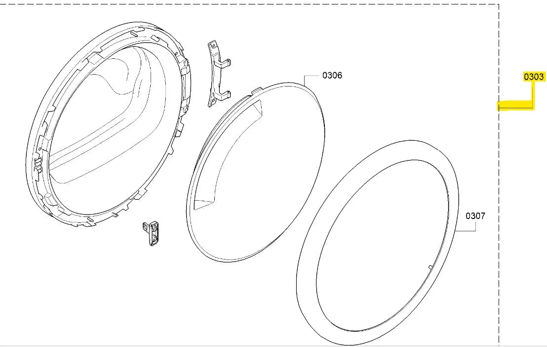 11018112 Dveře do sušičky  prádla