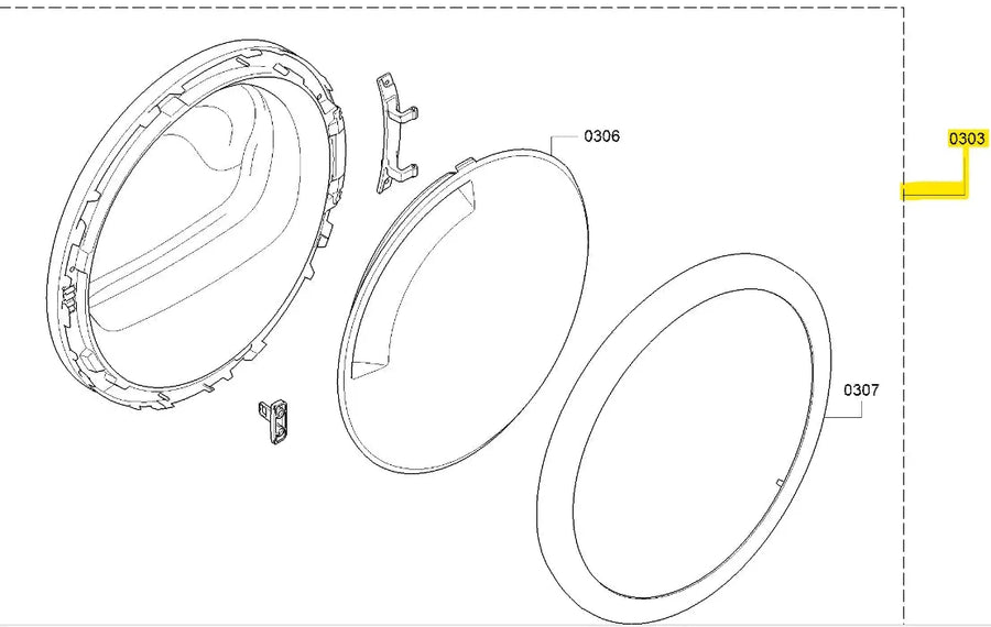 11018112 Dveře do sušičky  prádla